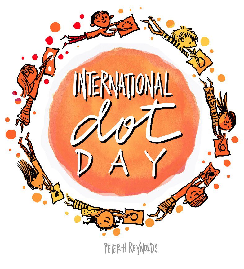 Happy International Dot Day! Dot Day is a global celebration of creativity, courage and collaboration! #DotDay 🔴🟣🔵🟢🟡🟠🟤⚪️⚫️