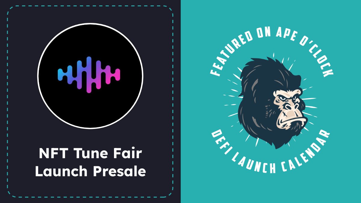 ApeOClock's tweet image. 🎯 NEW: NFT Tune Fair Launch Presale

🦧 Tokenized music protocol &amp;amp; metaverse for musicians. 2% tax to marketing, and 20% of vested tokens release at TGE.
apeoclock.com/launch/nft-tun…

⏰ 2023-09-16 15:00 UTC
🐦 @nfttune_main
⛓ #BSC
✅ Audit
✅ KYC

-
DYOR, NFA