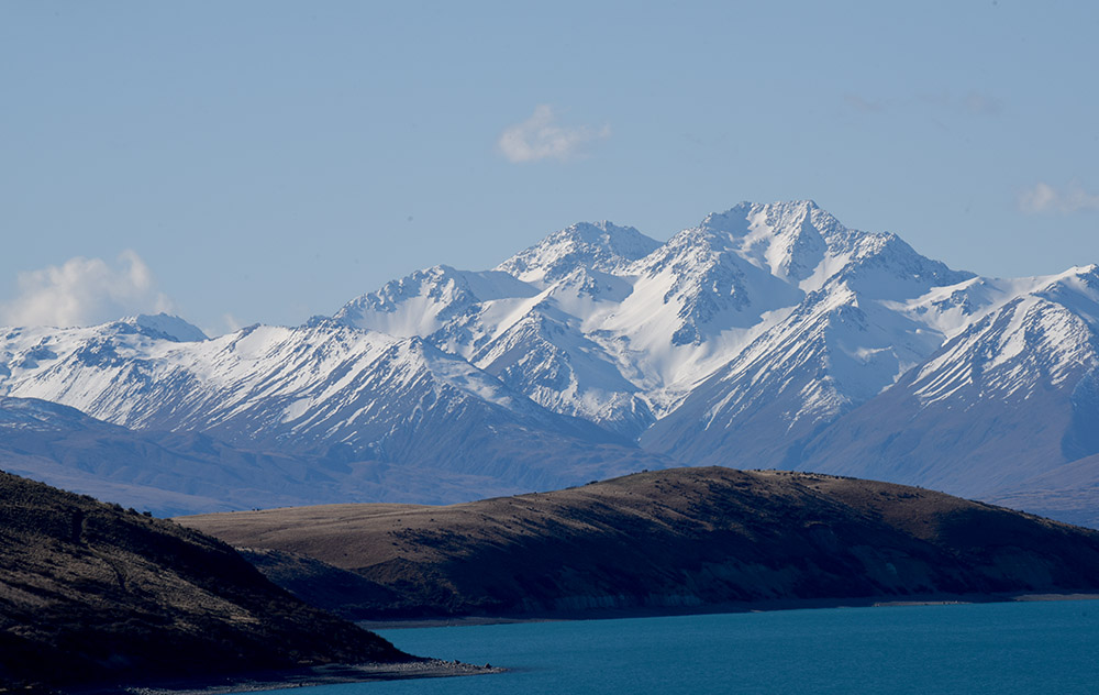 Always nice to visit Tekapo again with its view across the lake to Mt D'Archiac and the southern Alps...