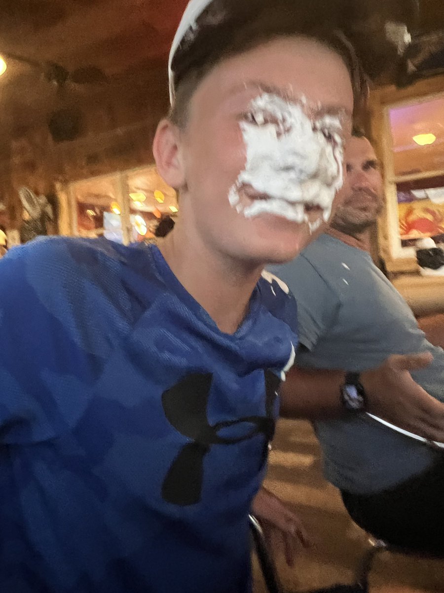 Today was @RidgeviewMS_AP  birthday and I just want to let everyone know how awesome and amazing she is! AYCE crabs for dinner, but I couldn’t smash the whip cream in her face so Nate got it instead!! Love you babe 🥰