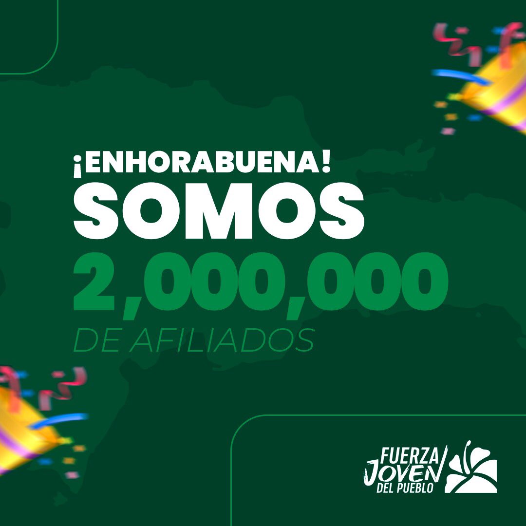 Una meta más cumplida.

¡Somos 2 millones y contando!

#FuerzaJovenDelpueblo