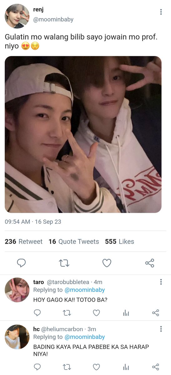 Gulatin mo walang bilib sayo!

a #renyang one tweet
