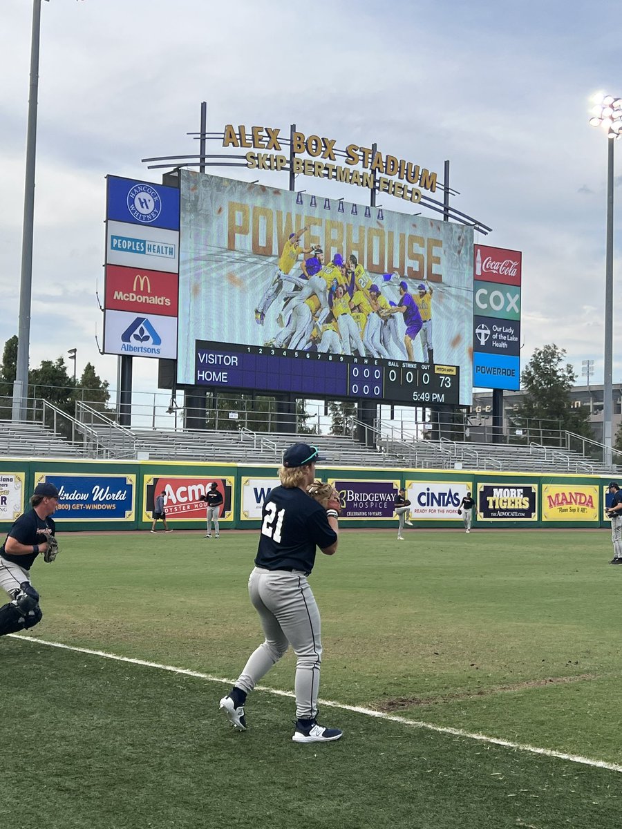 The 1st stop this fall on our historic College Baseball fields tour, Alex Box Stadium, the home of the defending National Champions! The #BosqueBoys play at 5 different D1 facilites this fall! #FromHeretoAnywhere