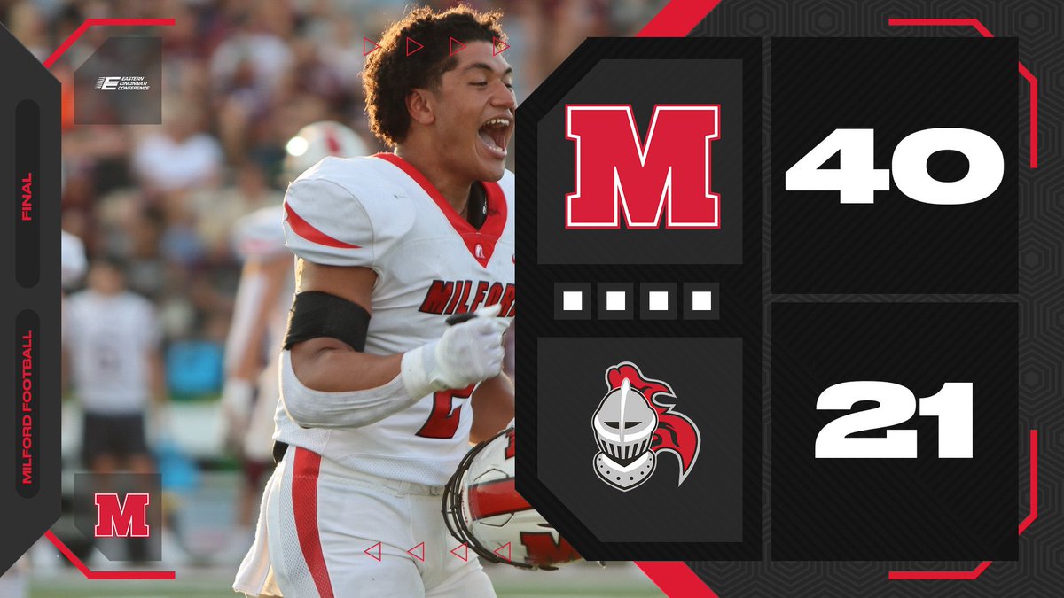 The Year of the Eagle 🦅 continues! MHS knocks off Kings for the 1st time since 2017! Improves to 5-0 on the season for the 1st time since 1957!! History in the making &amp; we’re only getting started!

<a href="/mlaughman/">Melanie Laughman</a> @milford_schools <a href="/MilfordEagleTDC/">Milford Eagles Touchdown Club</a> <a href="/MikeDyer/">Mike Dyer</a> <a href="/ENQSports/">Enquirer Sports</a> <a href="/EnquirerShelby/">Shelby Dermer</a>