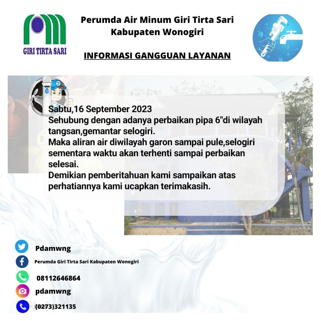 PUDAM Wonogiri (@pdamwng) on Twitter photo 