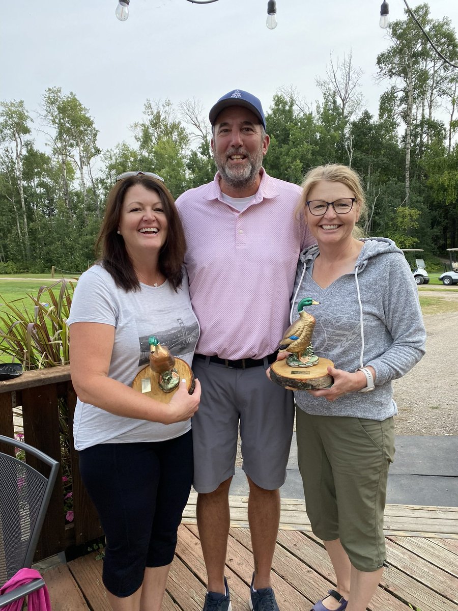 Congrats to the 2023 Golden Duck Champ Chris Burton! Also congrats to Karen Cottenie &amp; Cathy Inglis, the Ladies Champ Flight winners. 144 golfers on an exceptionally maintained course made for a tremendous weekend. Congrats to all the other Flight winners as well! <a href="/GolfSK/">Golf Saskatchewan</a>