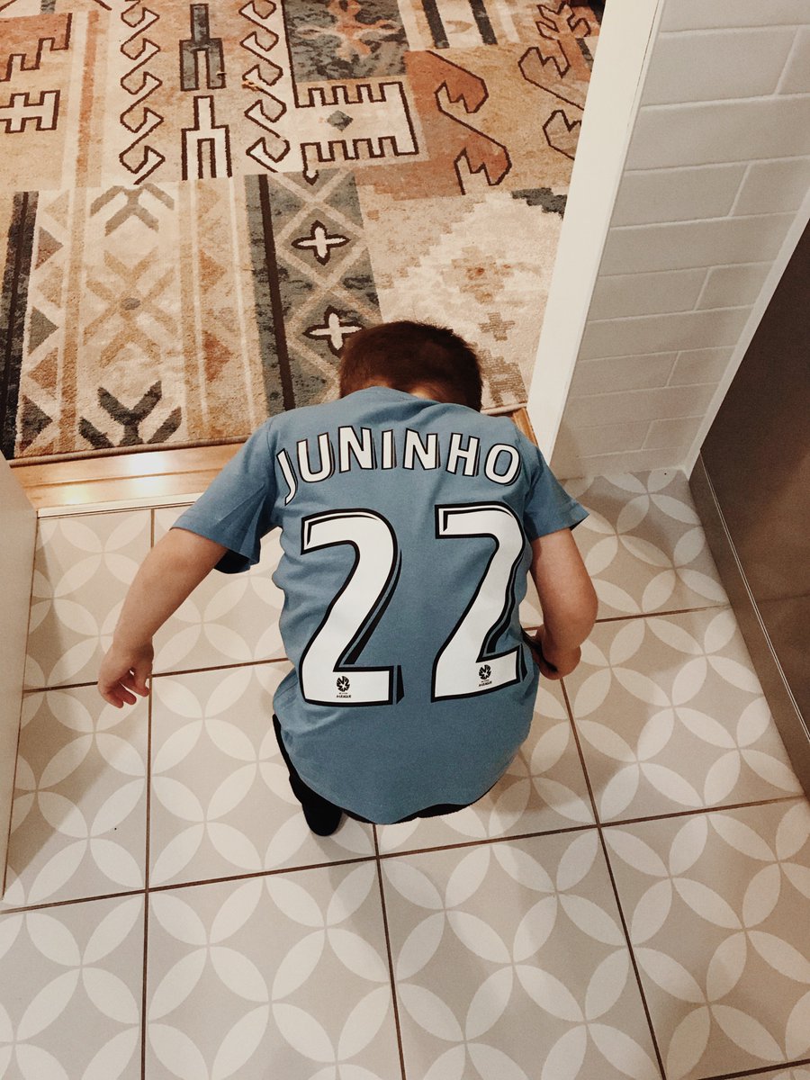 Made this #Juninho @SydneyFC shirt for my three-year-old son. One of the best players to wear the sky blue. Probably qualifies as retro now. #SydneyFC #WeAreSydney #SydneyIsSkyBlue 👦🏼🇦🇺⚽️