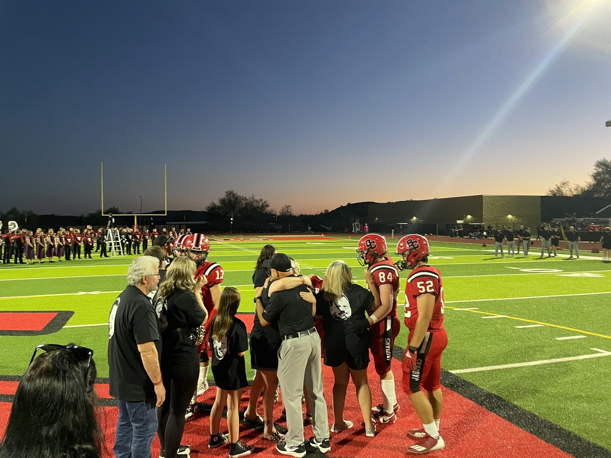 Boulder Creek HS <a href="/BCHS_DVUSD/">Boulder Creek High</a> <a href="/DVUSD/">Deer Valley Unified School District</a> honored Coach Shane Ahern at the beginning of the game. #Jags