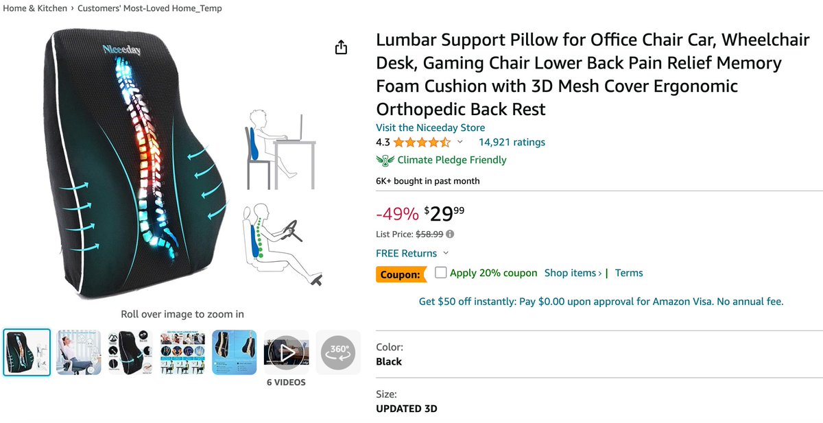 最近腰椎有些不舒服，在网上查了很多文献资料，也对比了很多护腰垫以及相关产品。

感觉最重要的还是平时要防止久坐，一定要多起立，多动。

运动方面，游泳益处最大，因为：

（1）游泳动作可以在水中进行广泛的伸展和运动范围，有助于改善身体的柔韧性。