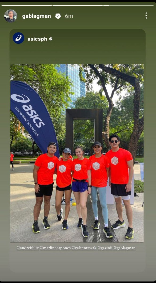 From asicsph and Gab's IG Story today.  🧡 @gabelisousOFC