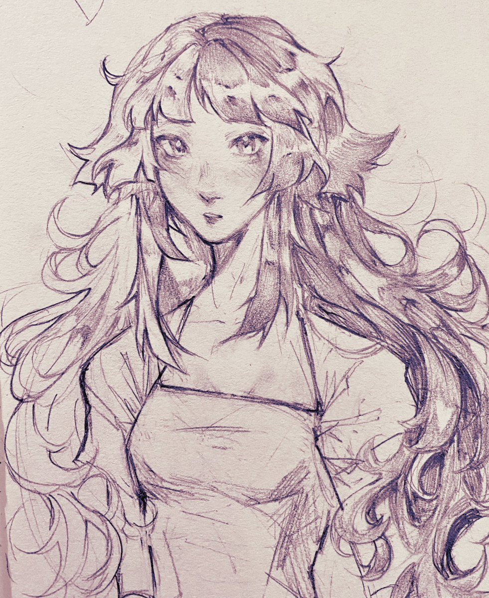 Hachii_ro's tweet photo. Doodle I did in class idk sigms… my girdftiend https://t.co/XgQFhoijrR