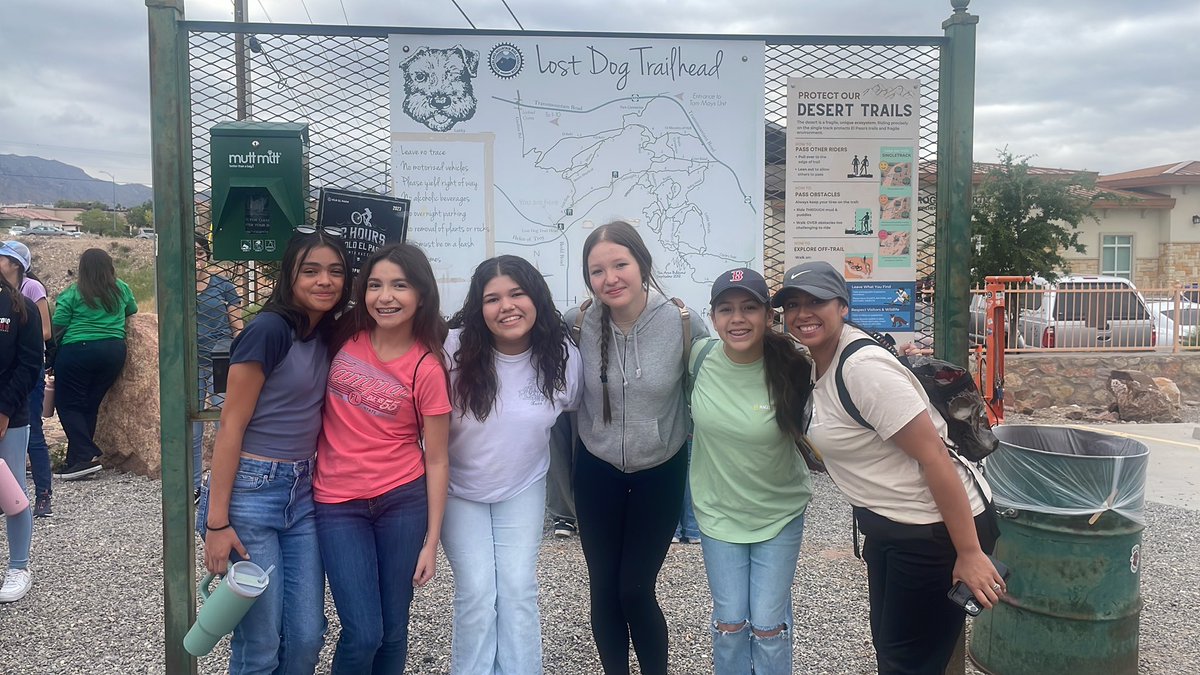 Ysleta_YWLA's tweet photo. Our YWLA 8th graders participated in a outdoor field trip to Lost Dog Land to learn about the ecology &amp; geology of the Chihuahuan desert, enjoy a hike in nature, and participate in science experiments. @ywprep #ywprep #outdooreducation #naturescience https://t.co/qTRPvACuap