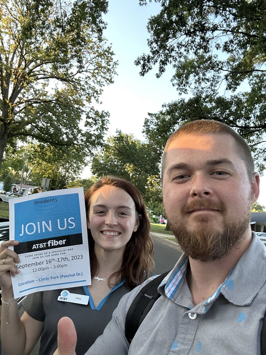 Showing our newest RSC, Abby, how to get it done in Fiber! Super proud of her efforts! Abby has made huge gains in Fiber since making it a primary focus. She’s now taken the initiative to connect with a HOA and get a Fiber event set up for this weekend!  #ATTFIBER #MONARCHS