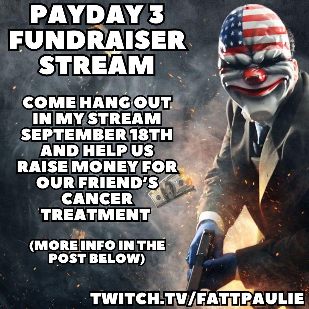 TavecIncertum's tweet photo. https://t.co/IOK7C1KIs9 Save the date! 9/18/23 for a fundraiser! Let's help the homies of homies. <3 @FattPaulie https://t.co/eOkeOWfeEY