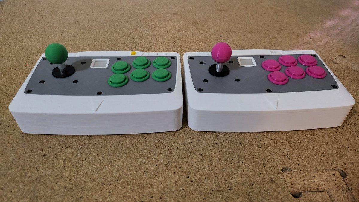 #FightStickFriday late addition

Never planned on building a second mini AgeTec, it just kind of happened, more of a backburner project, nowhere near complete/functional, but I decided to go with an AstroCity vibe for the pair. Slow grind now getting it all finished.
