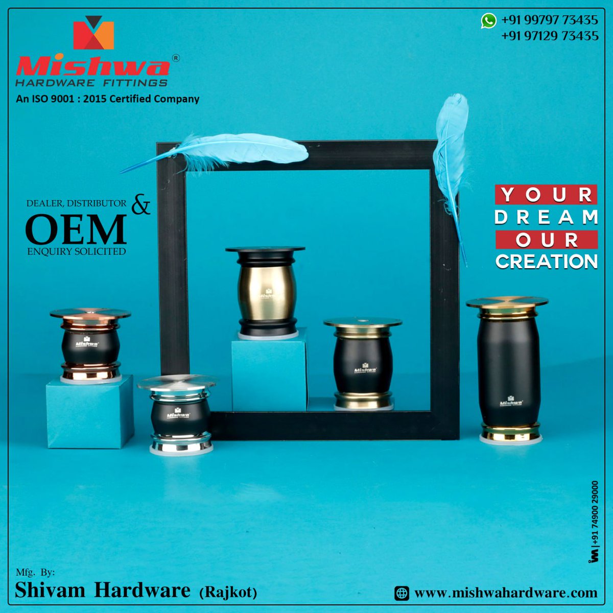 ibais_hardware's tweet photo. SHIVAM HARDWARE (RAJKOT)

For enquiry via WhatsApp click:
https://t.co/ZFnqANGt1b

Mr. Shubham Pansuriya - 99797 73435
Mr. Rajesh Pansuriya - 97129 73435
#sofaleghardware #hardwareproductsupdates #hardwareupdates #hardwares #hardwarecollection #hardwareindustry
.
@IBAISMEDIA https://t.co/cZuW3hcHrx