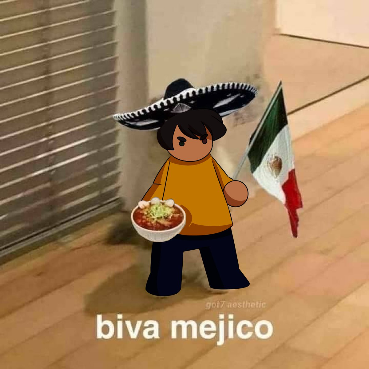 Siento que no me va a dar tiempo para hacer algo más elavorado, así que les dejo a Lupillo que está preparandose para la cenita de fiestas patrias uwu
#CountryHumans #countryhumansmexico #15DeSeptiembre