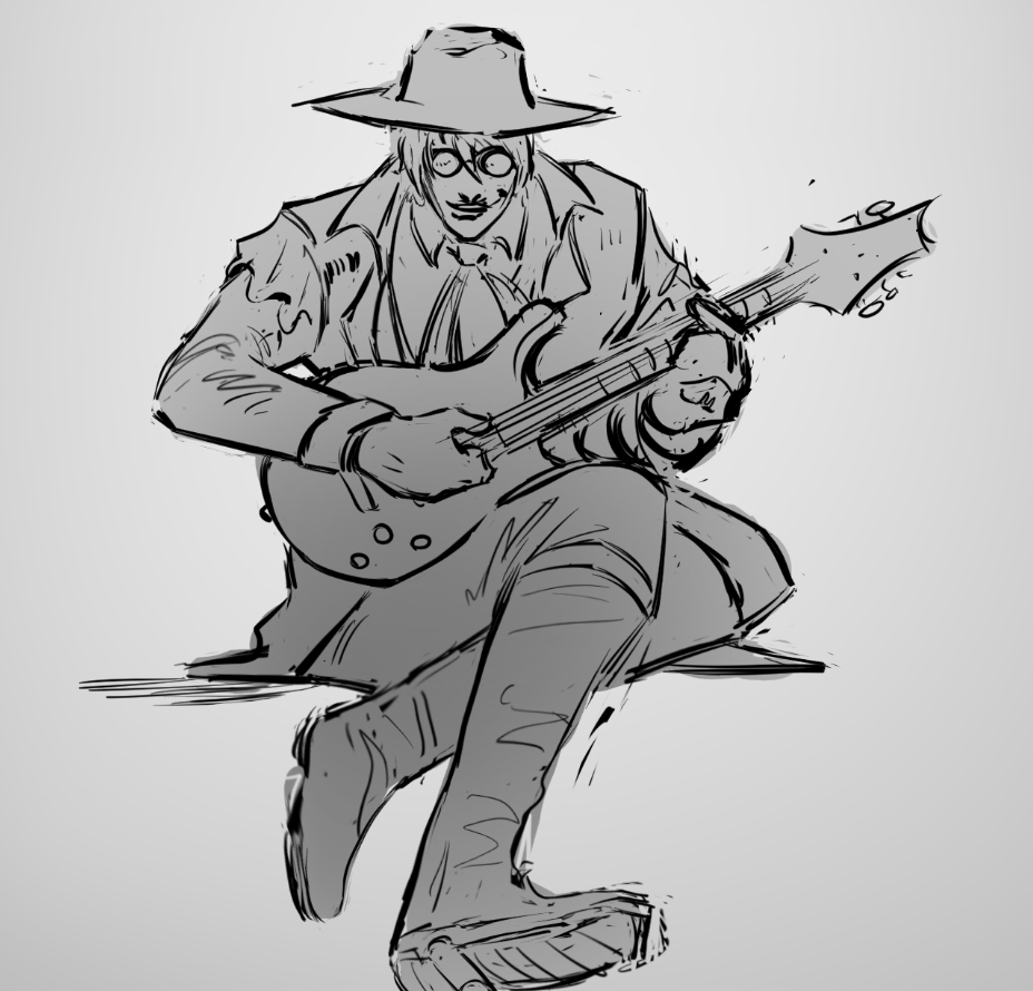 NotoriusAdrian's tweet image. Alucard guitarra
#fanart #hellsing #alucard #sketch #anime
