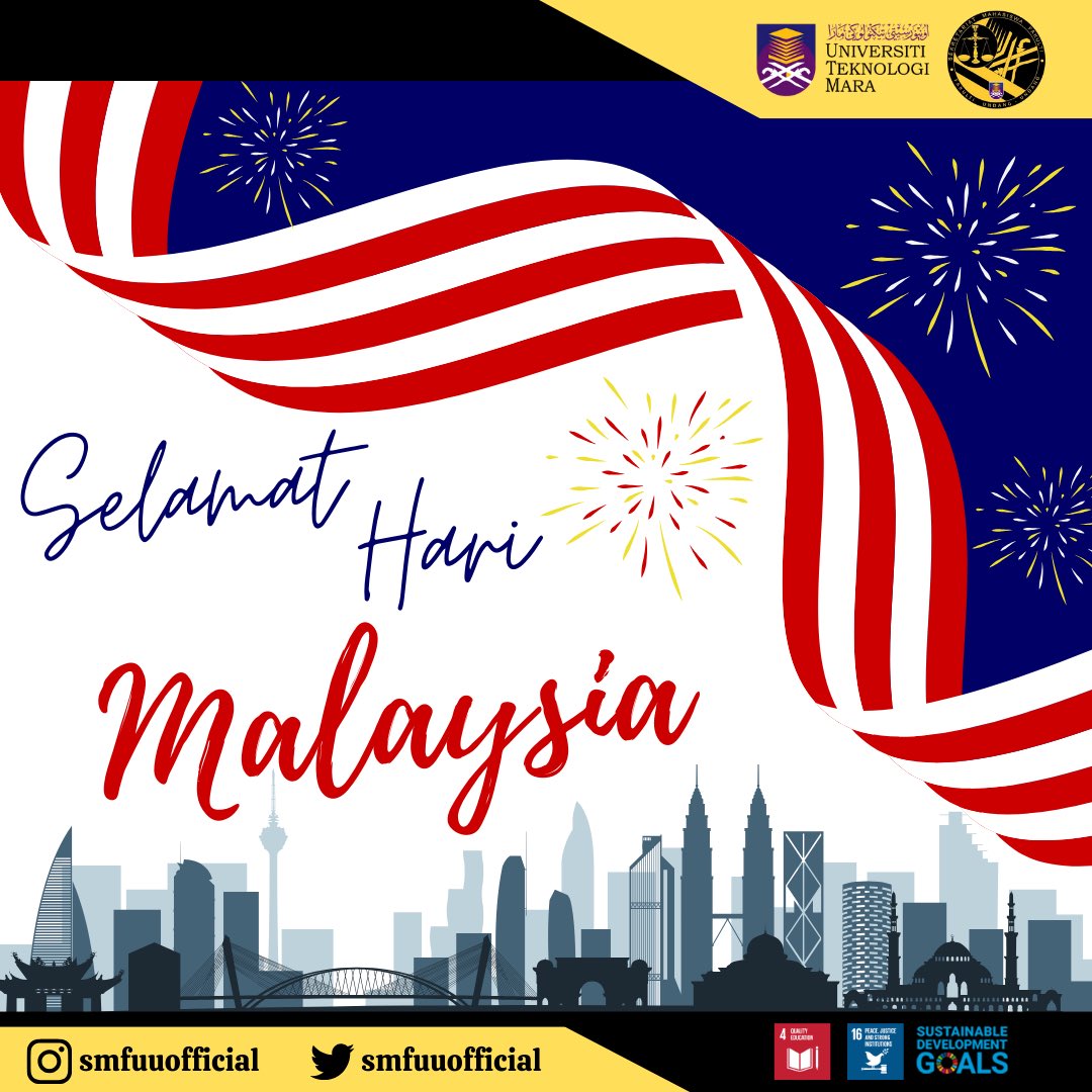 smfuuofficial's tweet photo. Assalamualaikum dan Salam Sejahtera 🕊️

[SELAMAT MENYAMBUT HARI MALAYSIA YANG KE-60]

Di kesempatan ini, Sekretariat Mahasiswa Fakulti Undang-Undang ingin mengucapkan selamat menyambut Hari Malaysia yang ke-60 kepada semua warga UiTMLaw! https://t.co/uVchVWSyoa