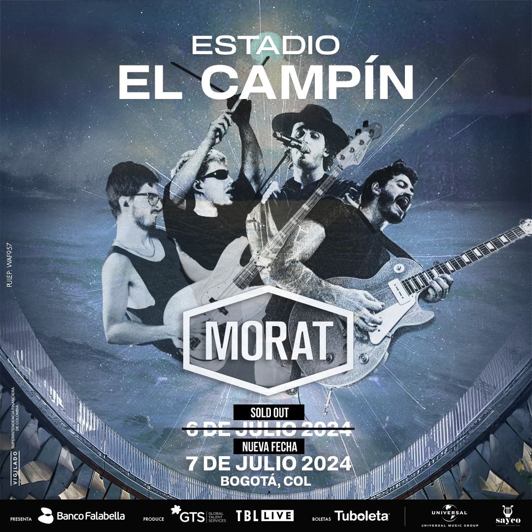 🚨 SOLD OUT 🚨 

🔥 Más de 40.000 entradas vendidas en 10 horas para el primer show en El Campín de <a href="/MoratBanda/">Morat</a> 🔥 

¿Vamos por la segunda? ¡Claro que sí! 

7 de Julio - Estadio El Campín 🏟️ 

Preventa Falabella, mañana 9AM en <a href="/Tuboletaoficial/">Tuboleta</a> 🎫