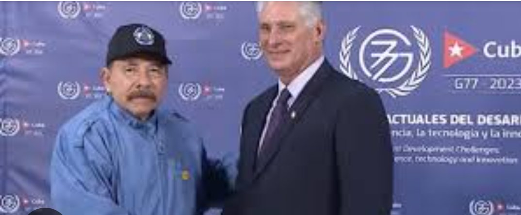 .... "cuando este es un Pueblo que ha librado mil batallas, bajo el genio y la fortaleza de Martí, y luego bajo el genio y la conducción heroica del Comandante Fidel Castro".... expresó el Comandante Daniel Ortega en la Cumbre G77 y China en la Habana. #CubaG77
