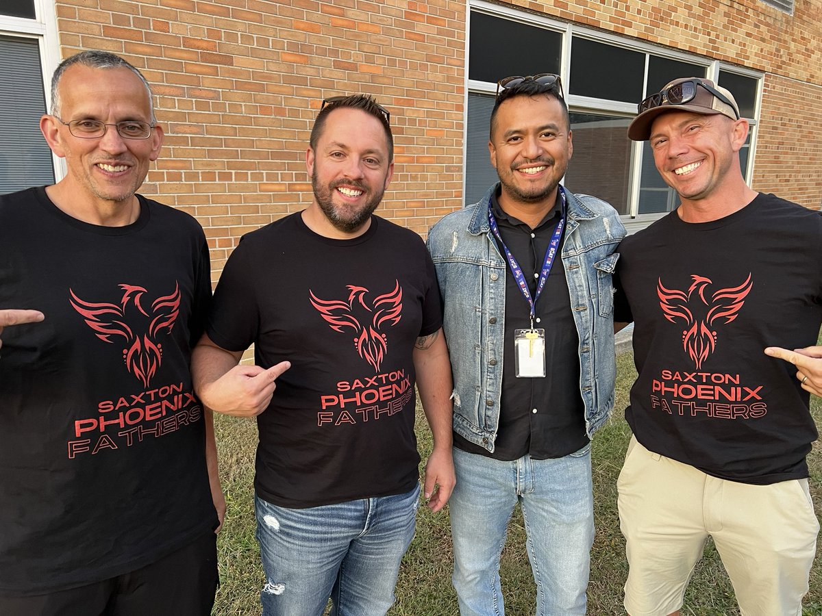 Saxton Phoenix Fathers supporting our students! Your shirts are sooo cool!!