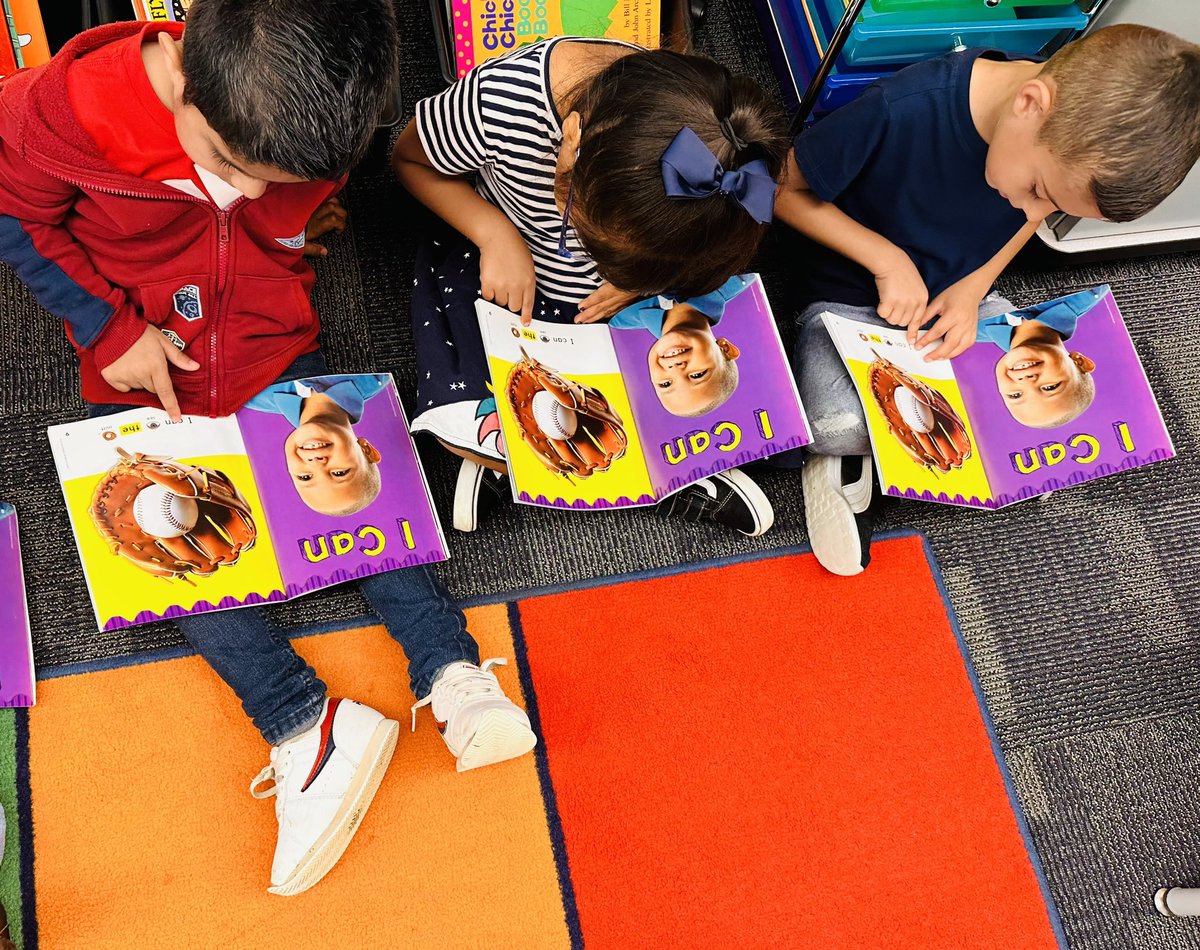 Beginning stages of kindergarten reading.  We gathered together on the rug to read and have a shared experience. My <a href="/HarvestHawks/">Harvest Valley Elementary</a> students practiced following along and using their reading finger to track the words. 📚