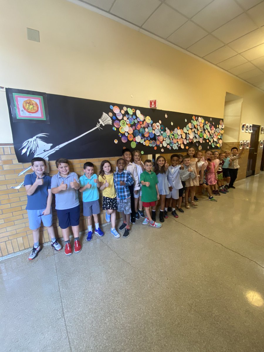 MrsGelling_art's tweet photo. Happy #InternationalDotDay ! We started with a dot, and created our own unique mark ❤️🧡💛 @peterhreynolds 

@StratfordAveGC @GCmusic_arts https://t.co/L2oPaivmHP