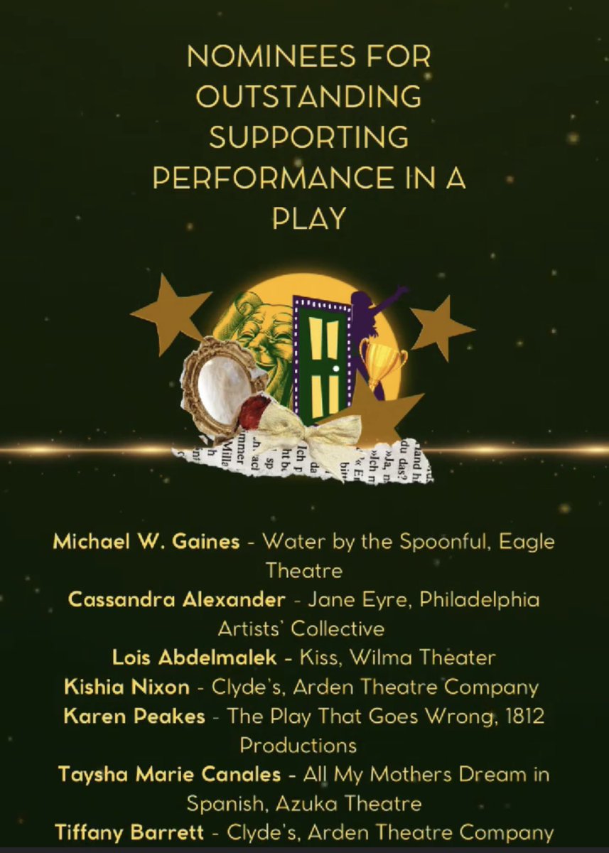 TheTiffBarrett's tweet image. Barrymore Nominated and it feels so good #phillytheatre