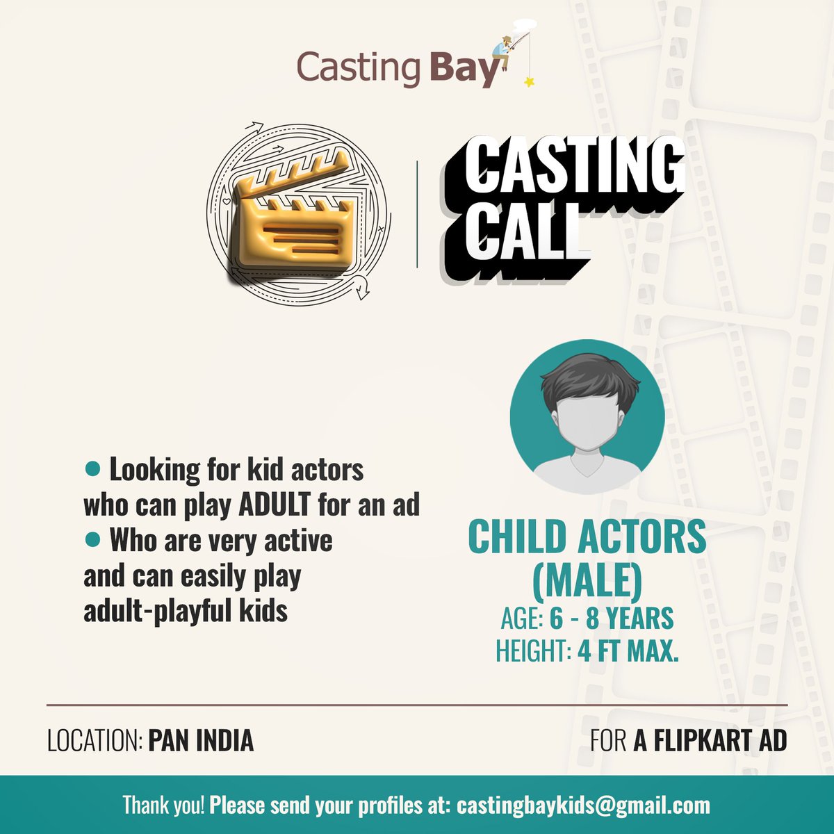 casting_bay's tweet photo. Please read the requirements carefully & send us an email if you fit on the given email-id, feel free to share it with anyone you think fits the part. Thank you!
#CastingBay #CastingCall #Casting #MaleActor #KidActors #Mumbai #India https://t.co/ncmEj1jTAg