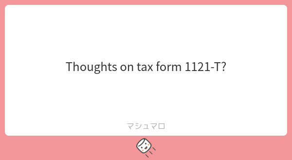 BakaMitaiAU's tweet photo. If you have a 1121-T it means you probably have an outstanding 2290. As for my personal feelings on tax forms? It depends on what gum I happen to be chewing at the time. If I am chewing Hubba Bubba, filling out tax forms can be an enjoyable experience
#notsponsoredbutcouldbe https://t.co/pfA6PkXZNM
