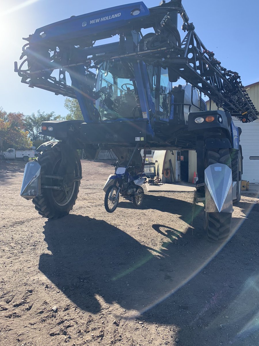 When everyone is on the harvest crew and spraying needs done. TTR-125 for the win.