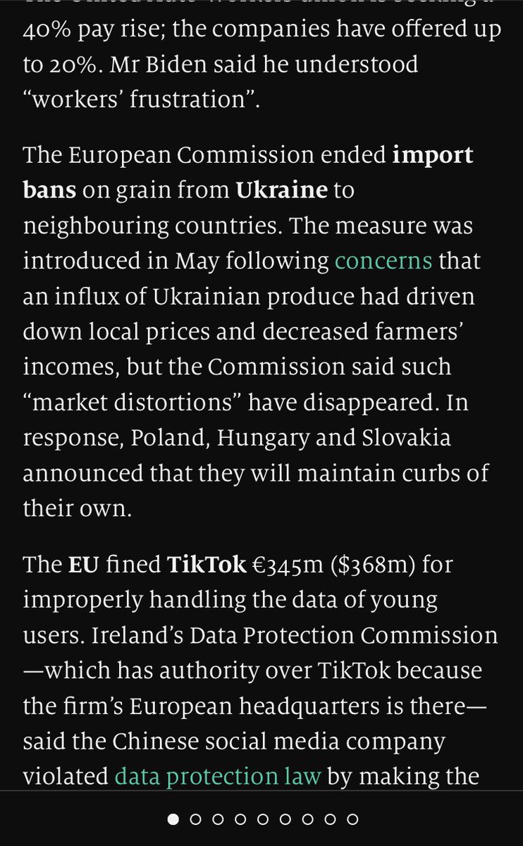 TeddiesGeog's tweet photo. #tradebloc write the headline? “⁦@EU_Commission⁩ 🇪🇺 blocks 🇺🇦 exports to protect EU farmers?” Or “no such thing as fair trade if you are the poorer country” https://t.co/C9l710THcT