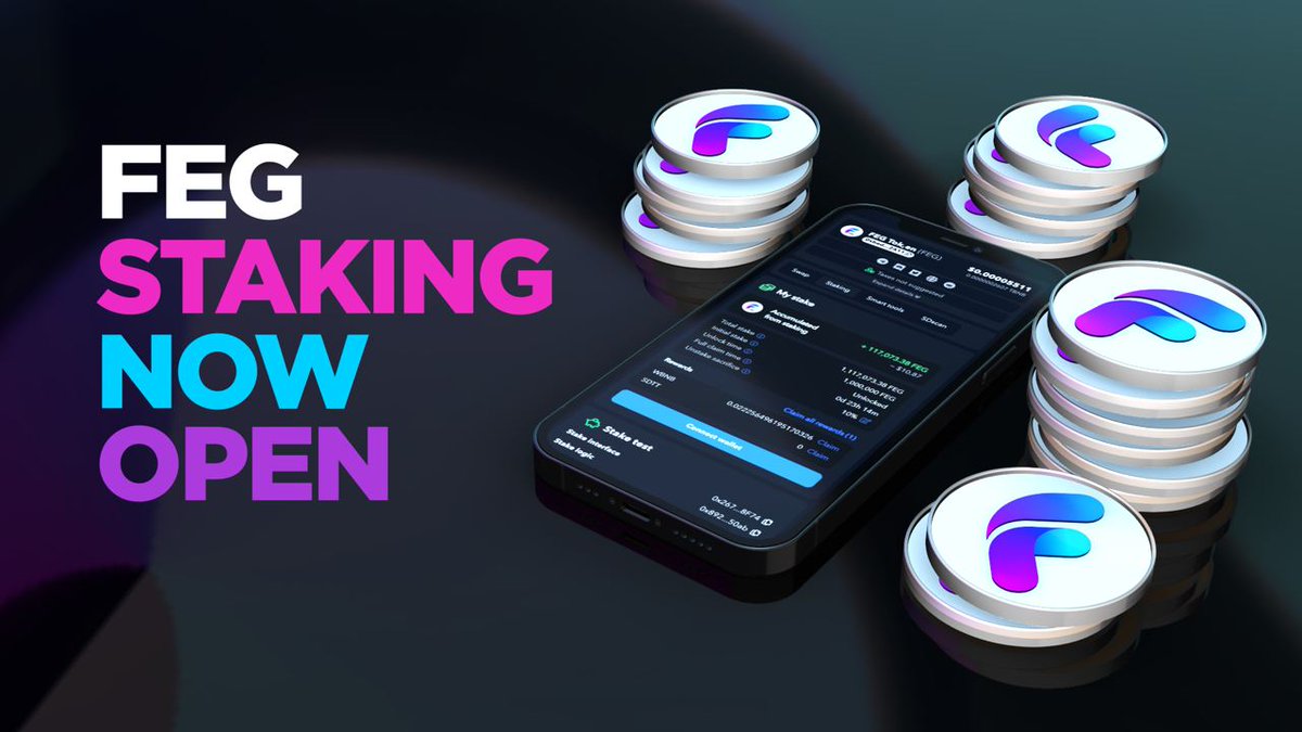 🎉 #FEGToken Staking &amp; Tokenomics Update Live!

🌐 Stake FEG BSC!
beta.fegex.com/token/bsc/0xbe…

🌐 Stake FEG ETH!
beta.fegex.com/token/eth/0xbe…

📚 Staking Gitbook:
docs.fegtoken.com/feg-smartdefi-…

📌 Completed Milestones for #Staking Release:

✅ Fully-Audited Contract Deployed: Our staking