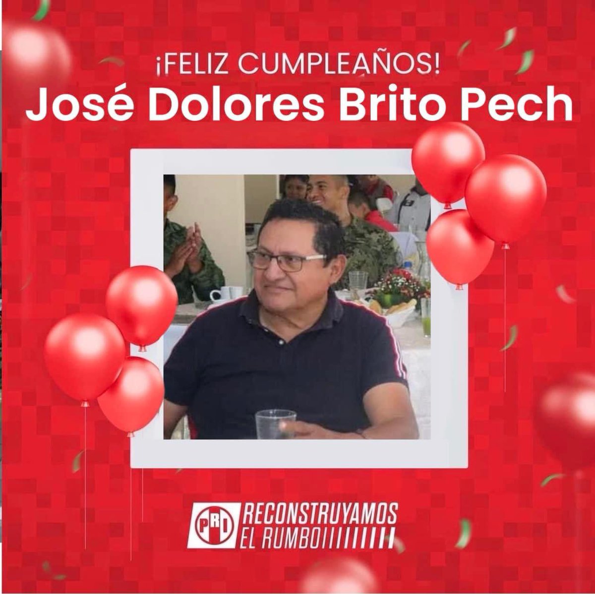 ¡Feliz cumpleaños José Dolores Brito Pech! 🎂

Que sea un día lleno de dicha en compañía de su familia y seres queridos. 🥳