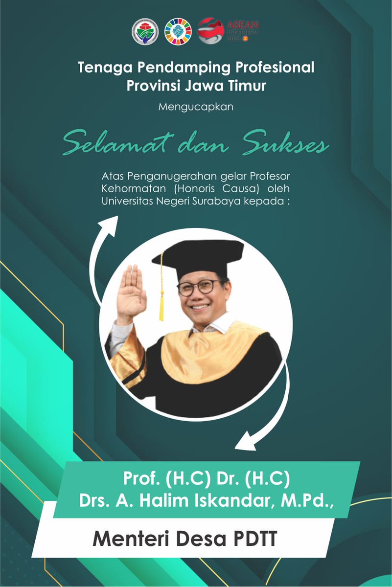 Selamat dan sukses #GusProf

<a href="/jokowi/">Joko Widodo</a> 
<a href="/halimiskandarnu/">ABDUL HALIM ISKANDAR</a>
@Kemendespdtt
<a href="/malik_haramain/">malikharamain</a>
<a href="/imansyukri/">Iman Sukri</a>
<a href="/taufikmadjid71/">IG : taufik.madjid</a>
@yusradaridesa 
<a href="/azzameldzikrie/">#SantriIndonesia</a> 
<a href="/tppkemendes/">TPP KEMENDES</a>