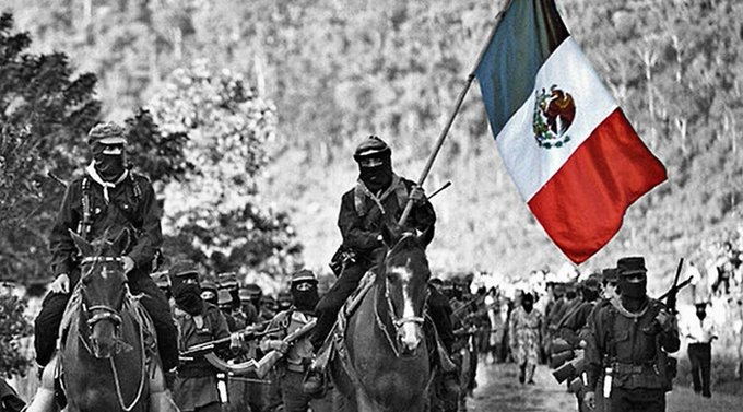 "El EZLN ha resistido años de guerra, de ataques militares,  políticos, ideológicos y económicos, de cerco, de hostigamiento, de  persecución, y no nos han vencido, no nos hemos vendido ni rendido, y  hemos avanzado." #EZLN 2005