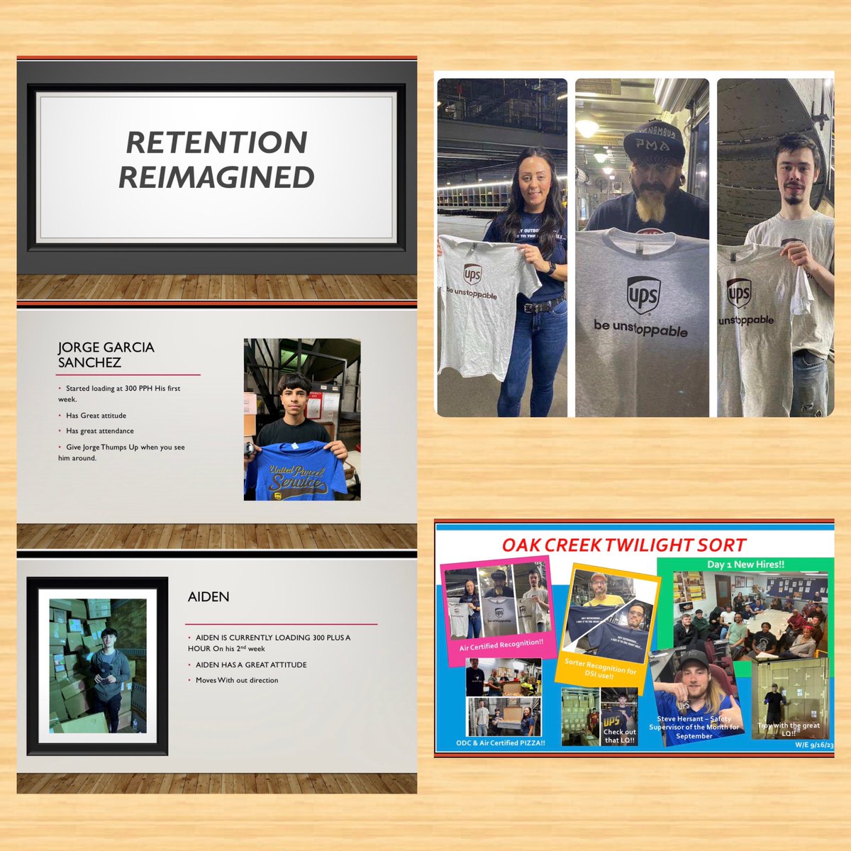 SHOUTOUT TO ELMWI and OAKWI Twilight sorts for their RETENTION REIMAGINED activities! Excellent work engaging our <a href="/UPSers/">UPSers</a>! @MichaelLeff5 <a href="/JenniBucholc/">Jenni Bucholc</a> <a href="/HubOak/">OakCreekHUBTraining</a> @UPS_OakCreekDay <a href="/KenSeader/">Ken Seader</a> <a href="/joeboyleups/">Joe Boyle</a> <a href="/cordle_tony/">Tony Cordle</a> <a href="/HrPlains/">Northern Plains UPS HR</a> <a href="/sierra_batalden/">Sierra Batalden</a> <a href="/kelly_gonter/">Kelly Gonter</a> <a href="/Jessefuji/">Jesse Fujinaka</a> <a href="/loiseau_eddy/">Eddy Loiseau</a>