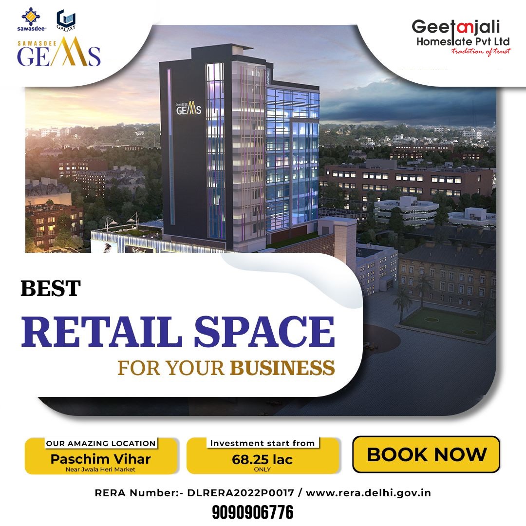 Sawasdee Gems

📍Location: Jwala Heri, Paschim Vihar

👉Free Hold Project
👉Food Court
👉4 Screen Multiplex
👉Ultra Office Spaces
📈 Brilliant Investment

🌟Size starts from 130sqft

📞 Contact us at 9090906776.

#SawasdeeGems #InvestmentOpportunity #GeetanjaliHomestatePvtLtd