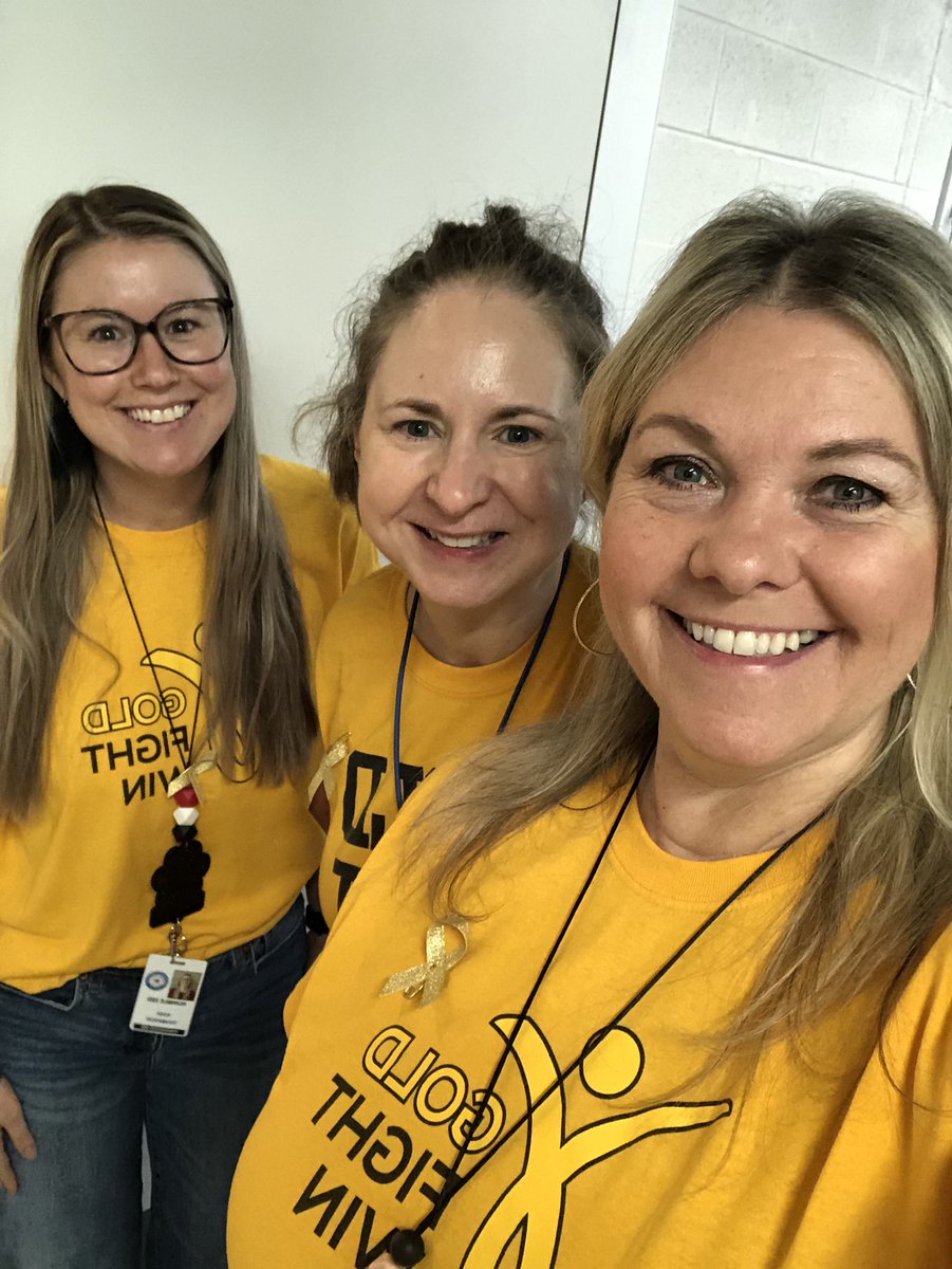 Go gold day. Fighting against childhood cancer. Showing our support.#KMSCougarPride