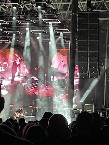 Brighton repping on drums for @TheNational in Cincinnati. Orange kit on pointe in this city. Go Gulls! @OfficialBHAFC @bhafcstateside