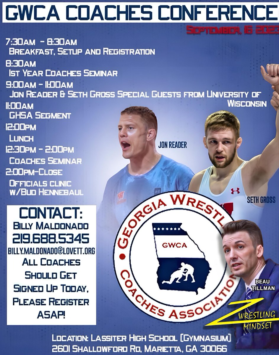 Tomorrow 🔥 
GWCA Coaches Conference.   #mindsetmakesthedifference