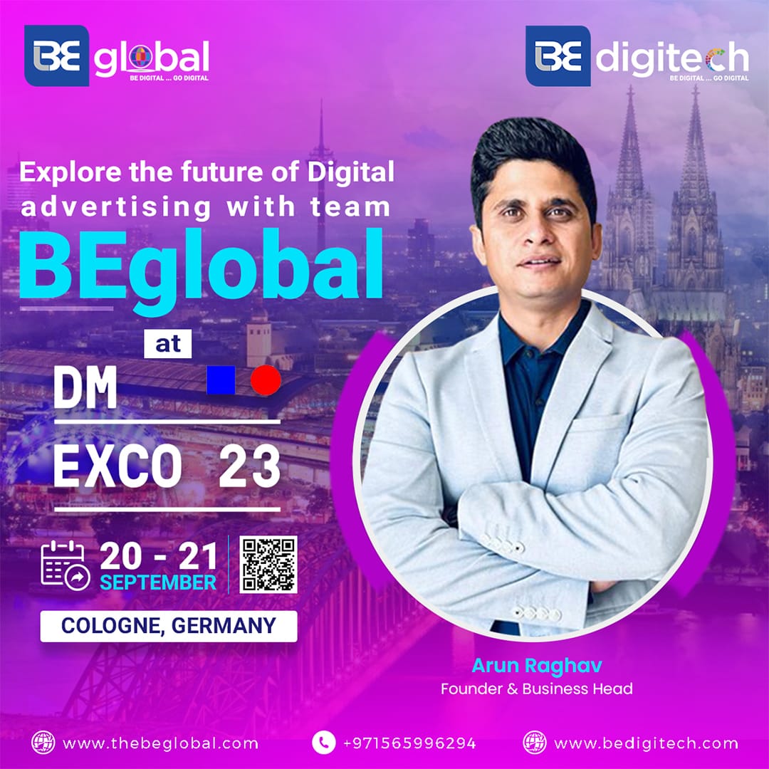 DMEXCO 2023 is almost here, and we are super thrilled to announce that team BEglobal will be in Cologne, Germany on September 20 and 21 to attend the event! 

#DMEXCO #DMEXCO2023 #EmpoweringDigitalCreativity #2023events #advertising #connections #technology #advertising2023