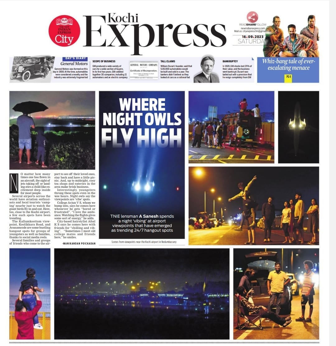 WHERE NIGHT OWLS FLY HIGH 
TNIE lensman A Sanesh spends a #nightvibing' at #Airport viewpoints that have emerged as trending 24/7 hangout spots <a href="/NewIndianXpress/">The New Indian Express</a>
<a href="/santwana99/">santwanabhattacharya</a>  <a href="/xpresskerala/">TNIE Kerala</a>.  <a href="/shibasahu2012/">SHIBA</a> <a href="/sooraj_TNIE/">TP SOORAJ</a> <a href="/pendown/">Rajesh Abraham🇮🇳</a> <a href="/citharapaul/">Cithara Paul</a> <a href="/MSKiranPrakash/">KIRAN PRAKASH</a>