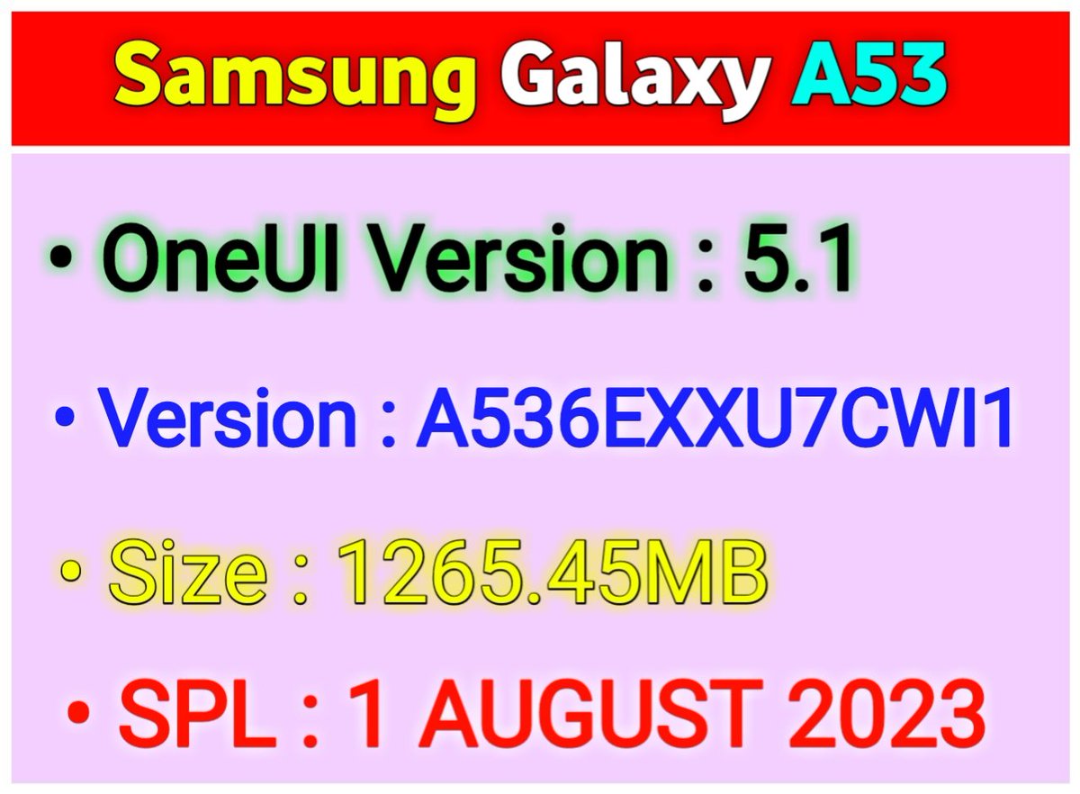 TechActivist666's tweet image. Samsung Galaxy A53 gets August 2023 Security Update in India 🇮🇳 

#Samsung
#GalaxyA53
#August2023SecurityPatch