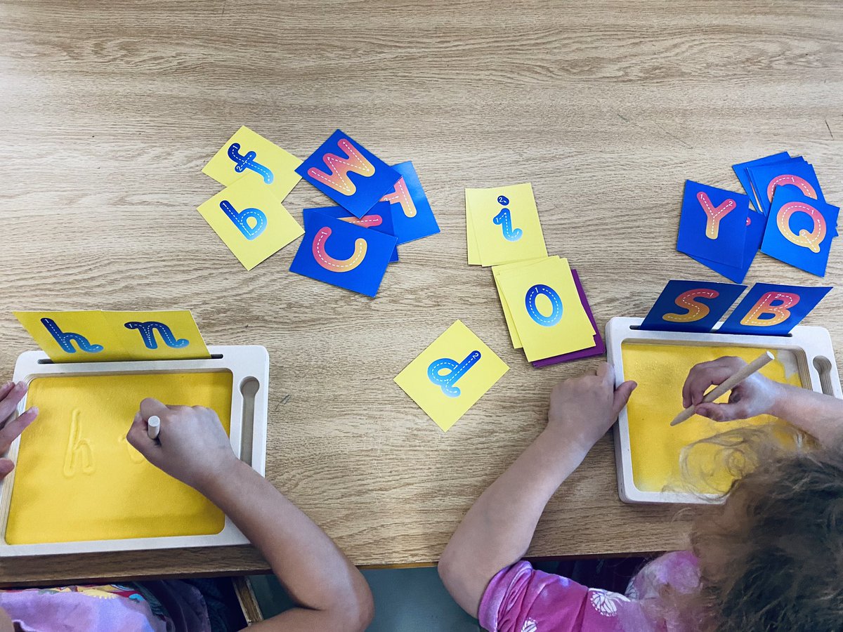 mrs_posa's tweet photo. Practicing our letters and sounds in sand! https://t.co/A8aOlKbzmn