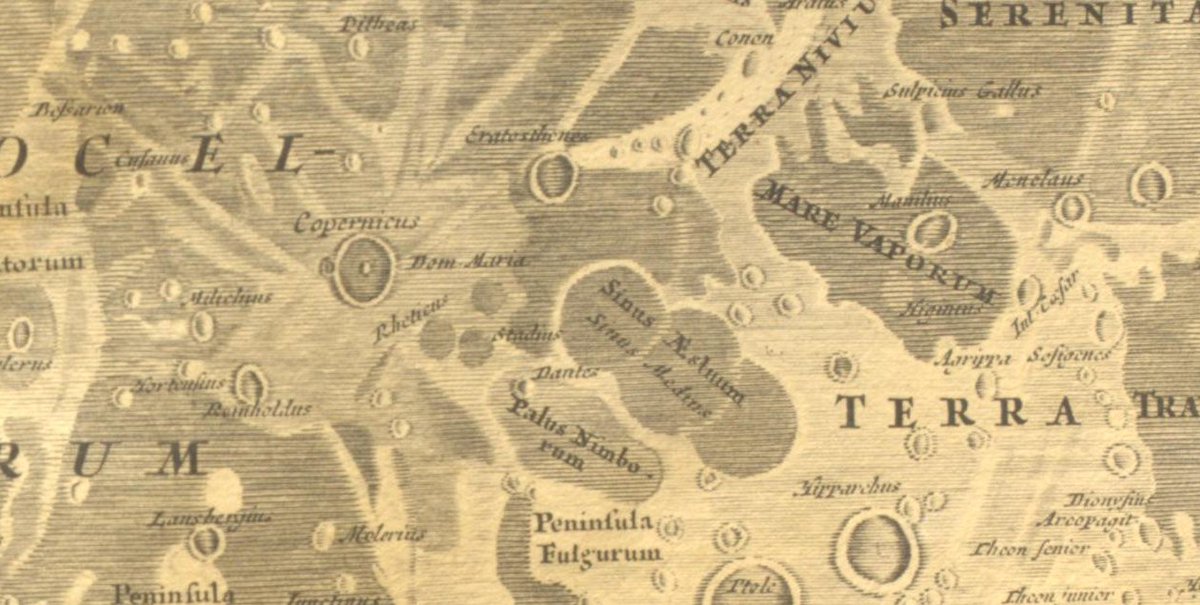 AmericanSummer4's tweet photo. Moon Mirror Theory? I was surprised the idea is actually not new. Johannes Hevelius mapped the moon assigning corresponding Earth places in Selenographia (1647). Included images you see his map then the jesuit version w/ new labels. https://t.co/atnhBt1RNN