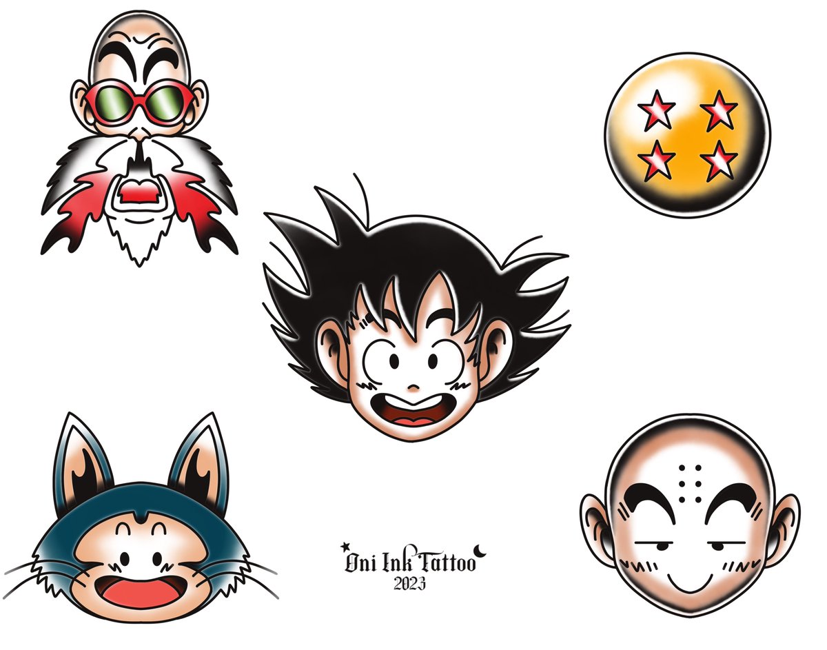 #dragonball tattoo flash. 

Check out my insta - instagram.com/oni.ink.tattoo