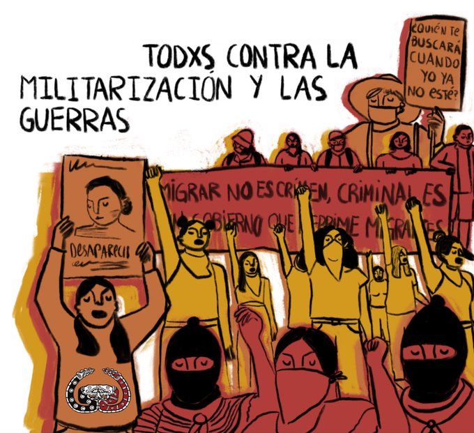 Estas son nuestras demandas techo, tierra, trabajo, alimento, salud, educación, información, cultura, independencia, democracia, justicia, libertad y paz #EZLN