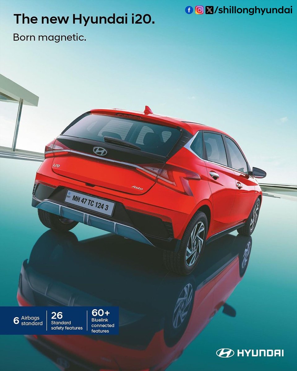 Presenting the new Hyundai i20, Born magnetic to redefine your driving experience.
Its dynamic stance exudes character while the tech-laden interiors surround you in comfort and convenience. 
#Hyundai #ShillongHyundai #Jowai #nongpoh #I20 #BornMagnetic #Iami20 #NewHyundaiI20